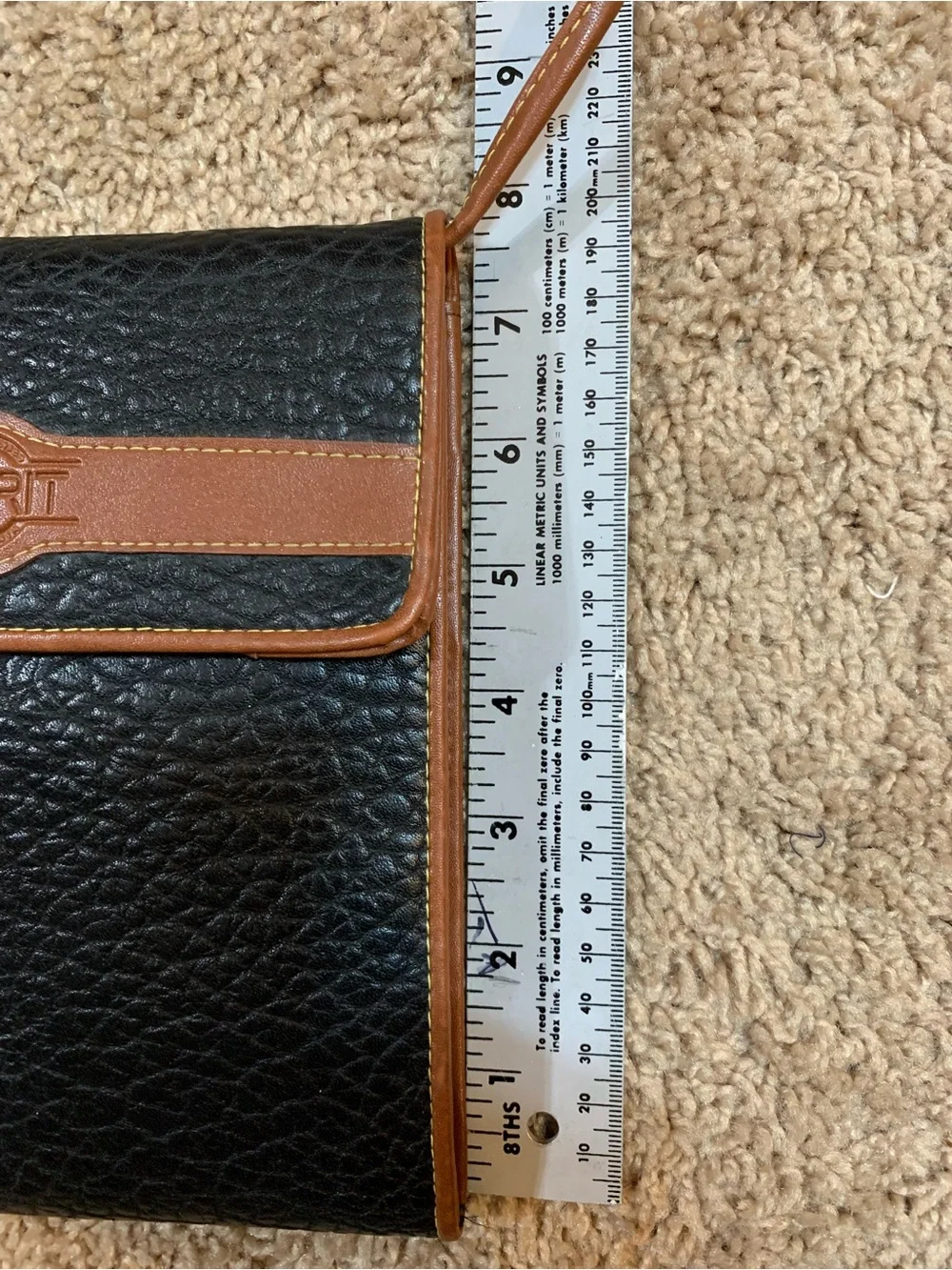 Y2K Esprit Black and Brown Crossbody Shoulder Bag